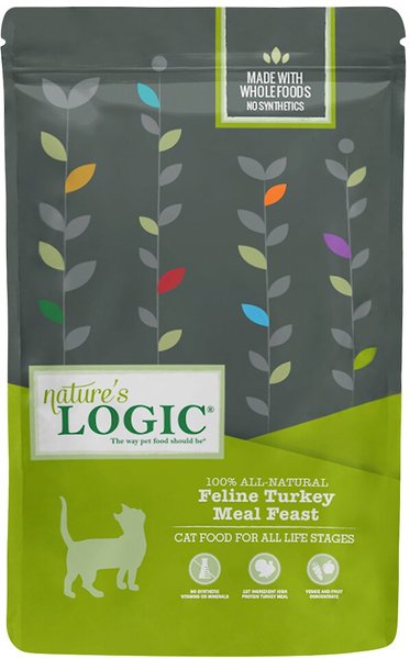 Nature's Logic Feline Turkey Meal Feast All Life Stages Dry Cat Food, 15.4-lb bag slide 1 of 10