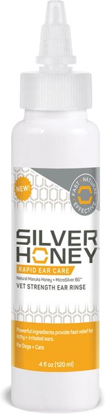 Silver Honey Rapid Ear Care Manuka Honey & MicroSilver BG Dog & Cat Vet Strength Ear Rinse, 4-fl oz bottle