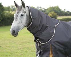 Shires Equestrian Products Highlander Plus 300-g Neck Cover Horse Blanket Attachment, Grey, X-Large