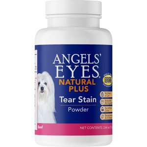 Angels' Eyes Natural Plus Beef Flavored Powder Tear Stain Supplement for Dogs & Cats, 2.64-oz bottle