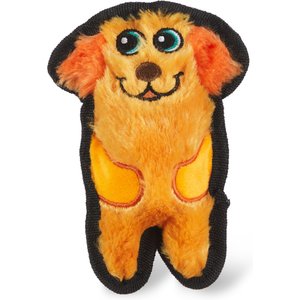 Outward Hound Invincibles Minis Squeaky Stuffing-Free Plush Dog Toy, Orange Dog