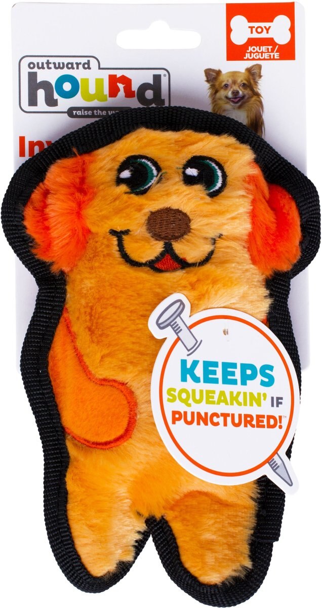 OUTWARD HOUND Invincibles Minis Squeaky StuffingFree Plush Dog Toy