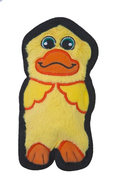 Outward Hound Invincibles Minis Squeaky Stuffing-Free Plush Dog Toy, Yellow Duck slide 1 of 8