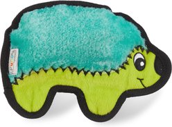 Outward Hound Invincibles Minis Squeaky Stuffing-Free Plush Dog Toy, Green Hedgehog