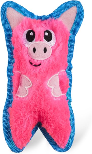 Outward Hound Invincibles Minis Squeaky Stuffing-Free Plush Dog Toy, Pink Pig slide 1 of 7