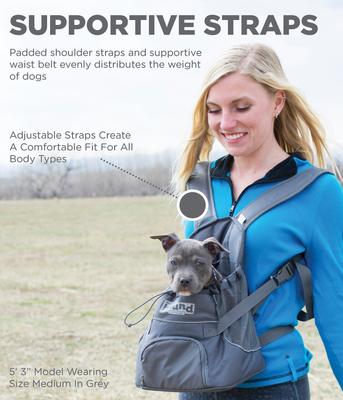 Show full view: Outward Hound PoochPouch Dog Front Carrier, Gray, Medium slide 4 of 12