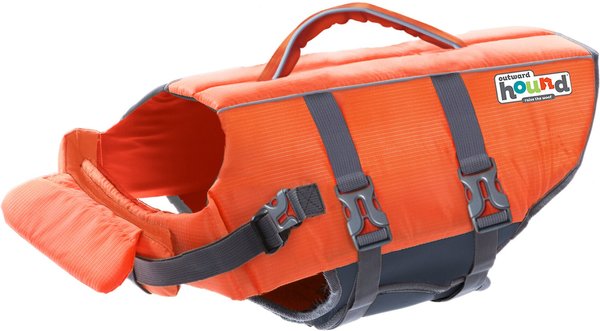 Outward Hound Granby RipStop Dog Life Jacket, X-Small Bright Orange slide 1 of 12