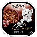 Cesar Home Delights Beef Stew Grain-Free Small Breed Adult Wet Dog Food Trays, 3.5-oz, case of 24