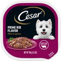 Cesar Filets in Gravy Prime Rib Adult Small Breed Wet Dog Food Trays, 3.5-oz, case of 24