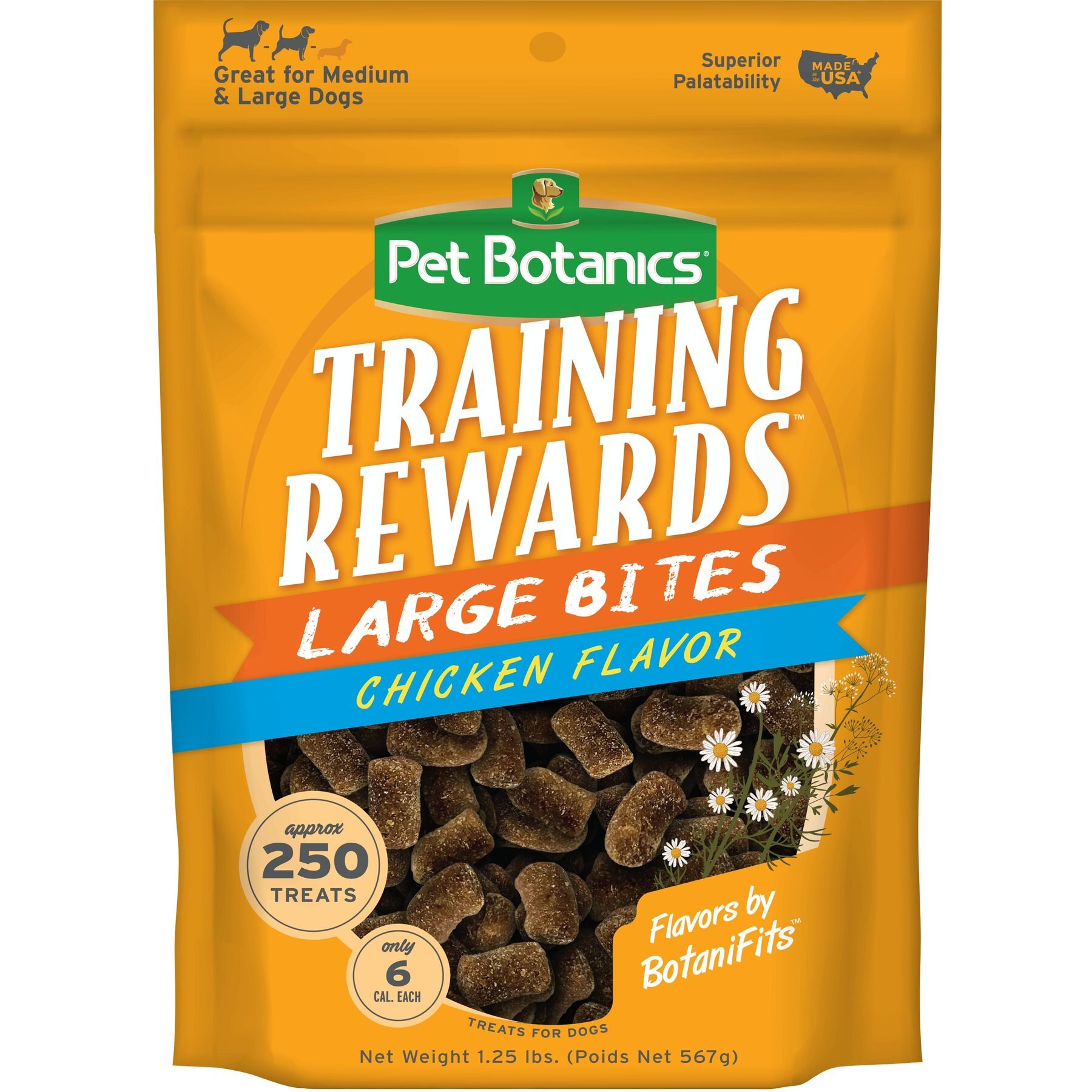 PET BOTANICS Training Rewards Large Bites Chicken Soft & Chewy Dog