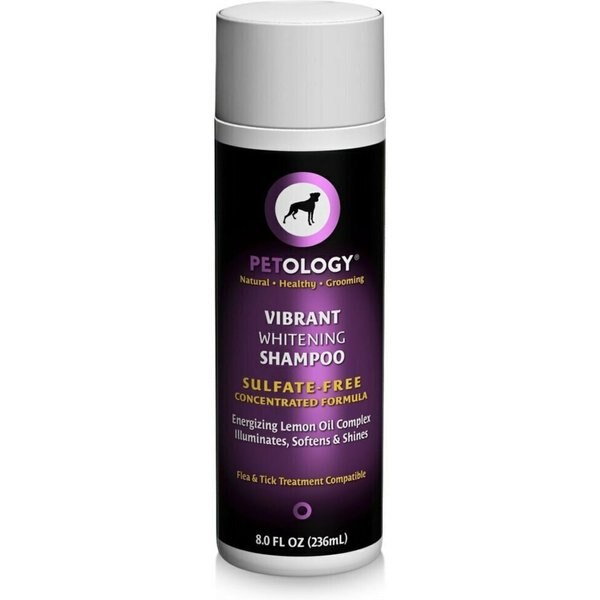 PETOLOGY Vibrant Whitening Dog Shampoo, 8oz bottle