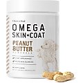 Chew + Heal Peanut Butter Omega Skin + Coat Dog Supplement, 180 count