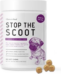 Chew + Heal Stop the Scoot Anal Gland Support & Bowel Function Dog Supplement, 120 count