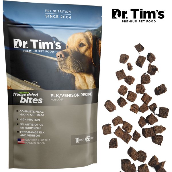 Dr. Tim's Vagabond Pork Bites Freeze-Dried Dog Treats, 16-oz bag