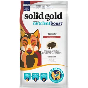 Solid Gold Nutrient Boost Wolf King Bison & Brown Rice Recipe with Sweet Potato Adult Dry Dog Food, 11-lb bag