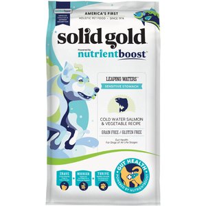 Solid Gold Nutrientboost Leaping Waters Sensitive Stomach Grain-Free Cold Water Salmon & Vegetable Dry Dog Food, 22-lb bag