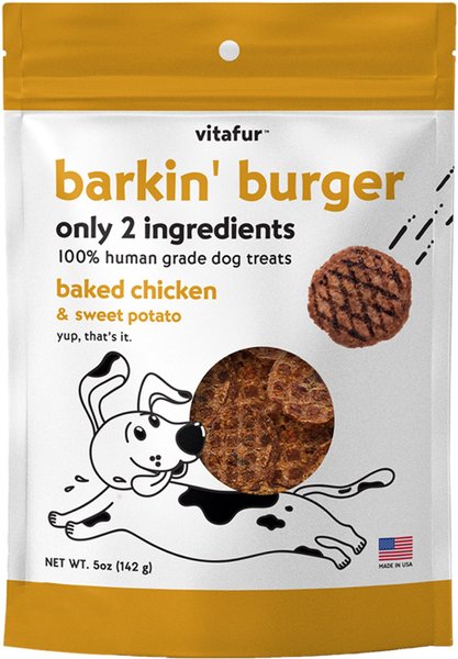 Vitafur Barkin' Burger Baked Chicken Dehydrated Dog Treats, 5-oz bag slide 1 of 6