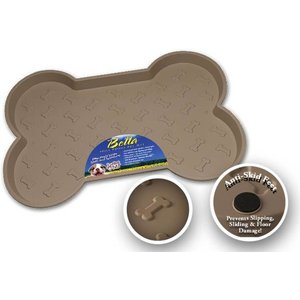 Loving Pets Bella Spill-Proof Dog Placemat, Tan, Small