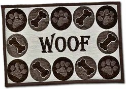 Loving Pets Woof Chenille Fashion Dog Placemat