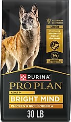 Purina Pro Plan Bright Mind Adult 7+ Chicken & Rice Formula Dry Dog Food, 30-lb bag
