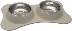 Loving Pets Bone Shaped Flex Diner Dog Bowl, Biscuit