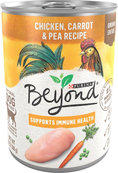 Purina Beyond Chicken, Carrot & Pea Recipe Ground Entrée Grain-Free Canned Dog Food, 13-oz, case of 12 slide 1 of 11