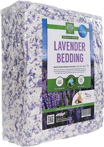 Small Pet Select Paper & Real Natural Lavender Small Pet Bedding, White & Purple, 56-lit