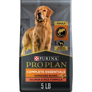 Purina Pro Plan Adult Shredded Blend Salmon & Rice Formula Dry Dog Food, 5-lb bag