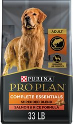 Purina Pro Plan Adult Shredded Blend Salmon & Rice Formula Dry Dog Food, 33-lb bag