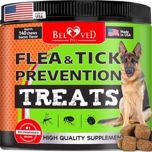 Beloved Pets Flea & Tick Prevention Chewable Pills for Dogs, 10-oz pack