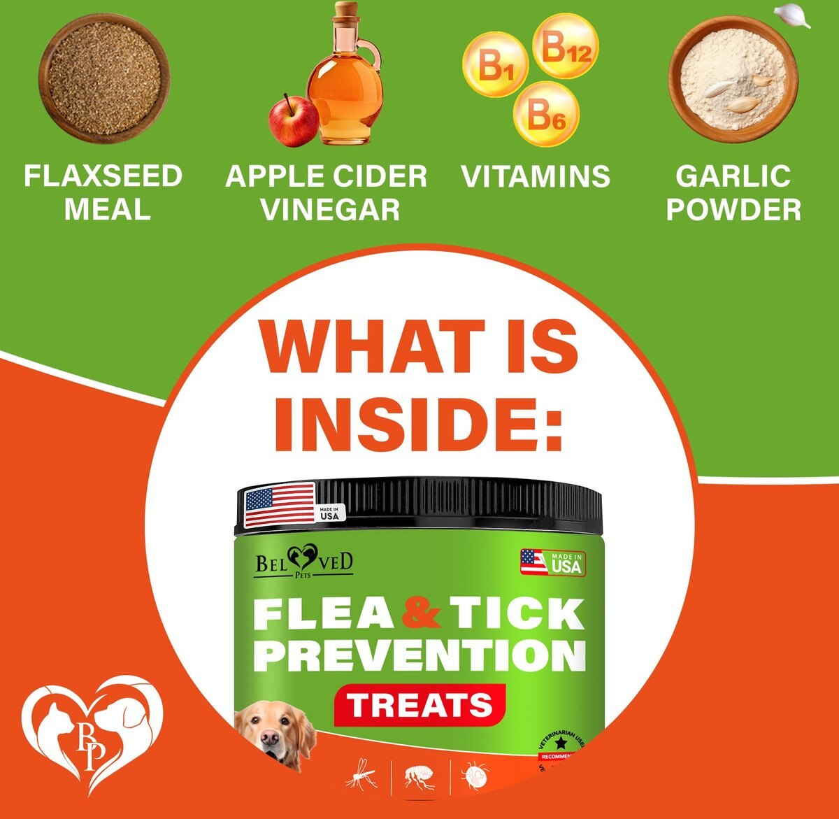 BELOVED PETS Flea & Tick Prevention Chewable Pills for Dogs, 10oz pack