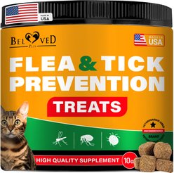 Beloved Pets Flea & Tick Prevention Chewable Pills for Cats, 10-oz pack
