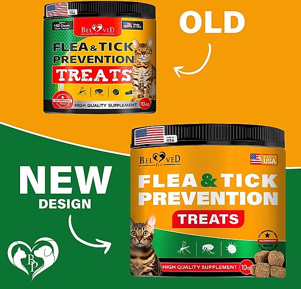 Show full view: Beloved Pets Flea & Tick Support Chewable Treats with Chicken Flavor for Cats, 10-oz pack slide 9 of 10