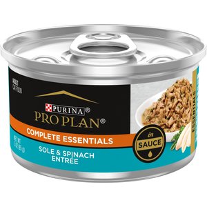 Purina Pro Plan Adult Sole & Spinach Entree in Sauce Canned Cat Food, 3-oz, case of 24