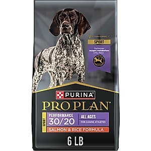 Purina Pro Plan Sport Performance All Life Stages High-Protein 30/20 Salmon & Rice Formula Dry Dog Food, 6-lb bag