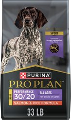 Purina Pro Plan Sport Performance All Life Stages High-Protein 30/20 Salmon & Rice Formula Dry Dog Food, 33-lb bag