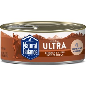 Natural Balance Ultra Premium Chicken & Liver Pate Formula Canned Cat Food, 5.5-oz, case of 24