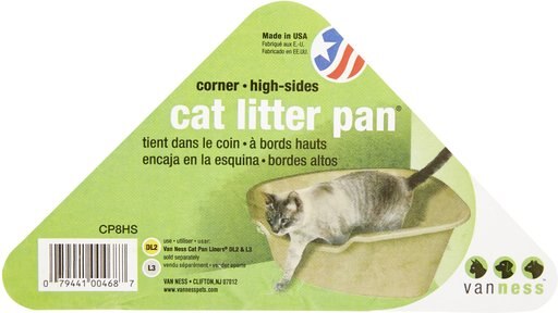 Van Ness High Side Corner Cat Litter Pan, Blue