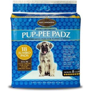 Ruff & Whiskers Pup-Pee Padz Dog Potty Pads, Jumbo, 18 count