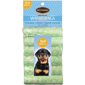 Ruff & Whiskers Green Dog Waste Bags, 360 count