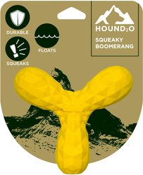 Hound2O Squeaky Boomerang Dog Toy, Yellow slide 1 of 7