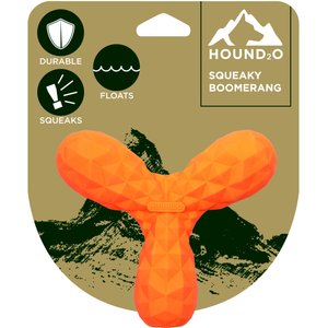 Hound2O Squeaky Boomerang Dog Toy, Orange
