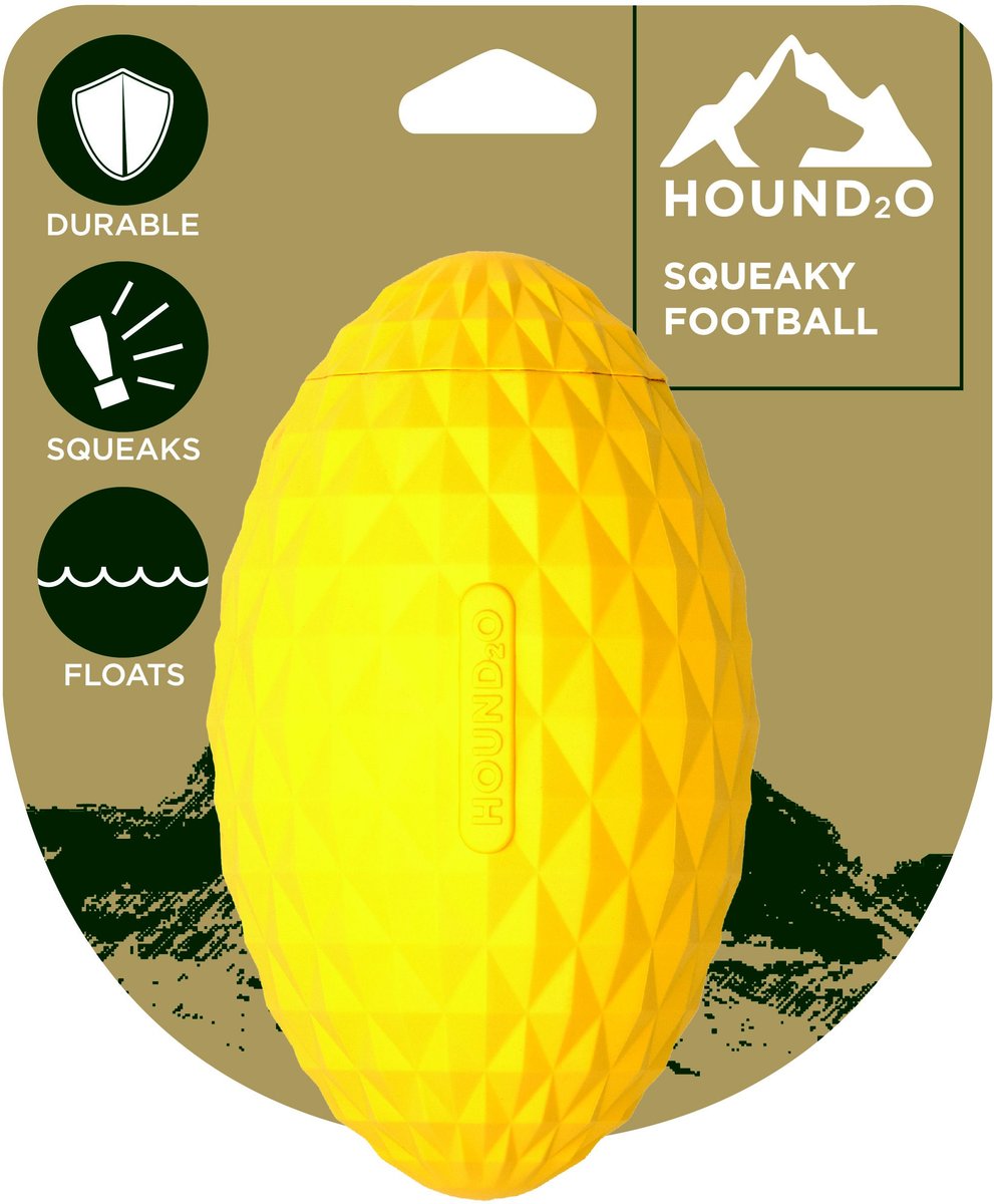 Spunky Pup Squeak & Glow Football Squeaky Dog Ball Toy