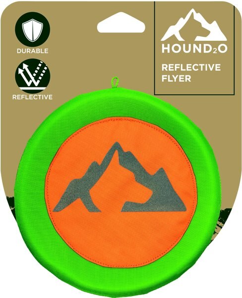 All Kind Toss & Play No Squeak Tri-Flyer Dog Toy, Orange Body/Blue Trim