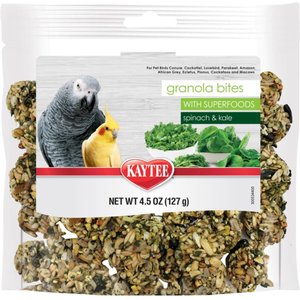 Kaytee Granola Bites Spinach & Kale Bird Treats, 4.5-oz bag