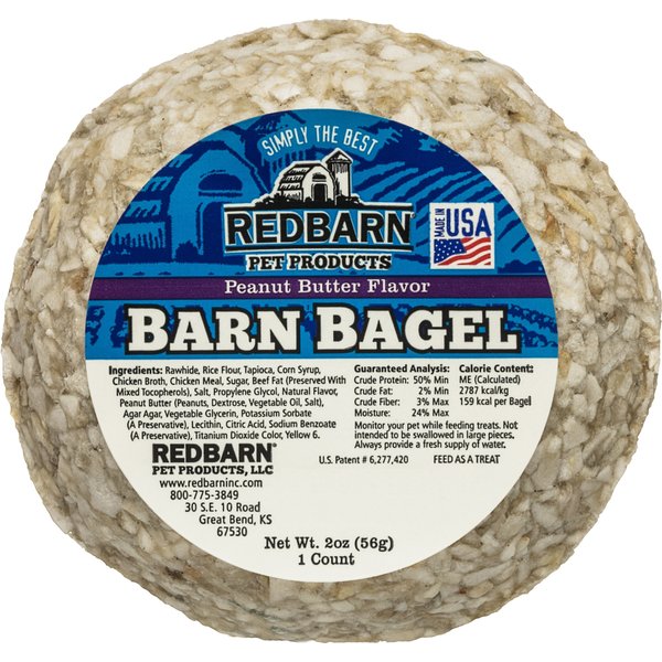 Redbarn Barn Bagels Peanut Butter Flavor Dog Treat