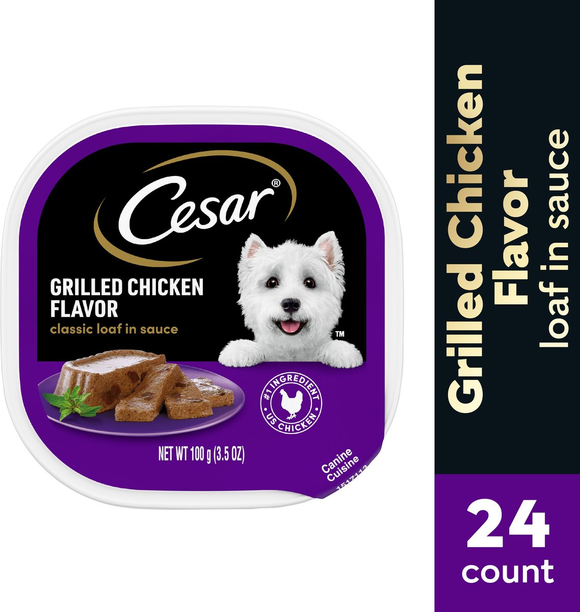 CESAR Classic Loaf in Sauce Grilled Chicken Flavor Grain-Free Small ...