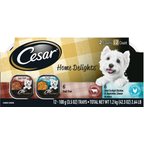 Cesar Home Delights Slow Cooked Chicken & Vegetables & Beef Stew Variety Pack Adult Wet Dog Food Trays, 3.5-oz, case of 12