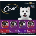 Cesar Classic Loaf in Sauce Adult Beef Recipe, Filet Mignon, Grilled Chicken, & Porterhouse Steak Flavors Variety Pack Wet Dog Food Trays, 3.5-oz, case of 24