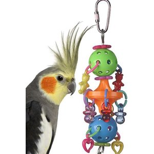 SUPER BIRD CREATIONS Birdie Balls Small & Medium Bird Toy, 4 count